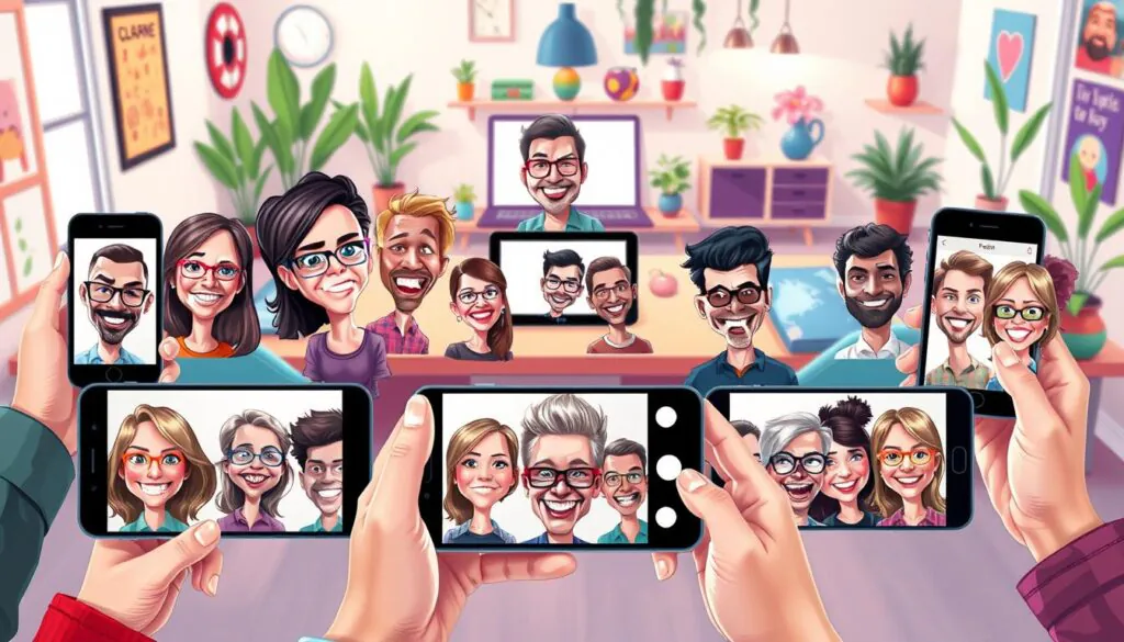 vantagens apps para caricatura