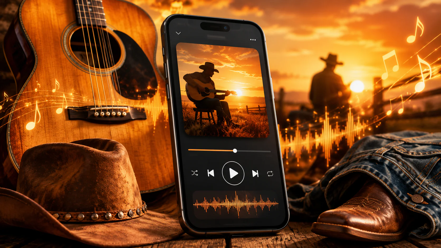 Melhor Aplicativo Grátis para Escutar Música Country Hoje