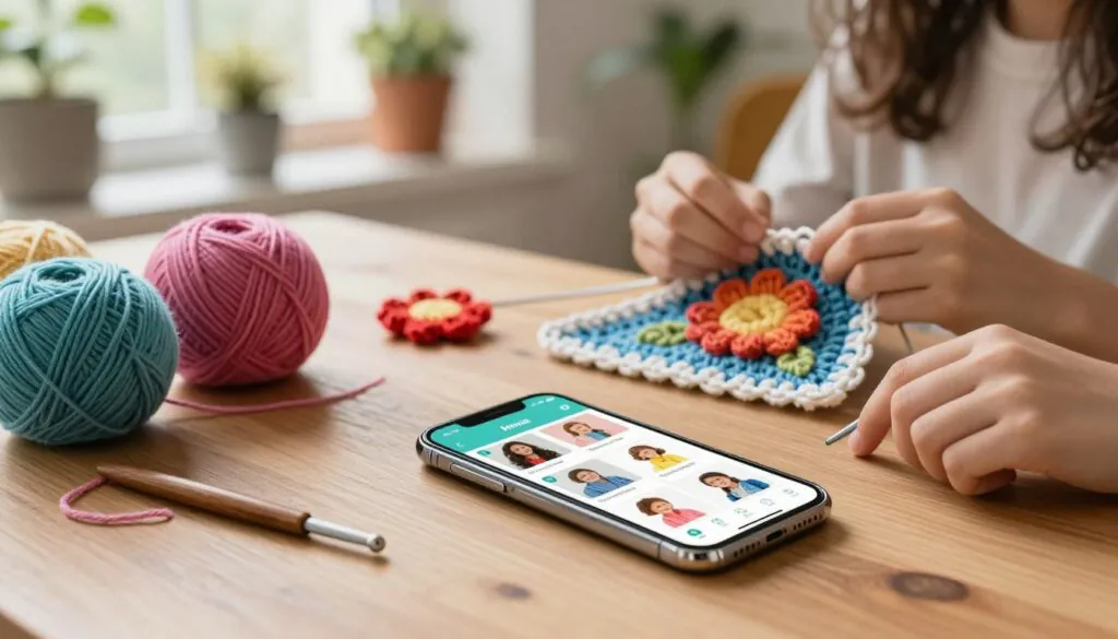 Aplicativo para aprender crochê em casa